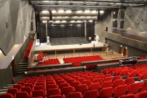 Orchestra pit infill, stage, staging, deck, decking, Maltbury, portable staging Guildford Civic Hall, G Live